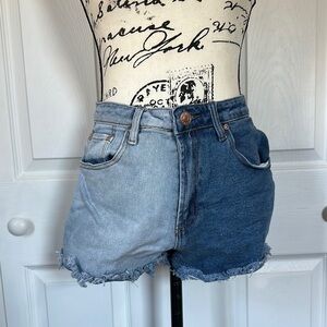 Two-Tone Denim Women's Shorts